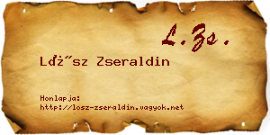 Lősz Zseraldin névjegykártya