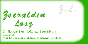 zseraldin losz business card